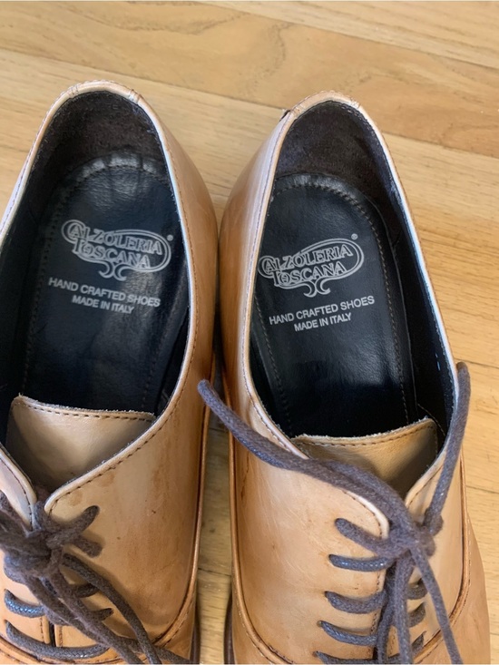Calzoleria Toscana 2361 Tan Leather Cap-Toe Oxfords - Size 42 main image 8